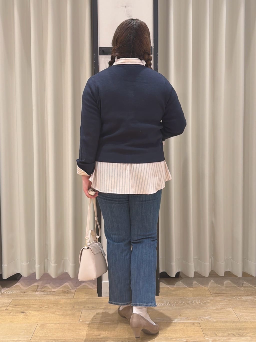 suzuさんの「grove｜【洗える】毛玉軽減クルーネックカーディガン」を使ったコーディネート