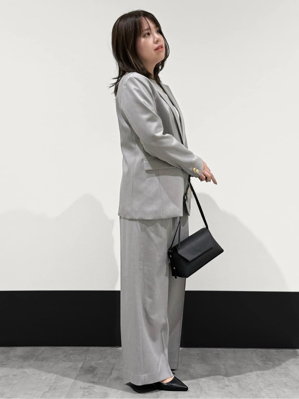 macchaさんの「THE SHOP TK｜【通勤にもデイリーにも】CAVIAN 金ボタンダブルブレストジャケット」を使ったコーディネート