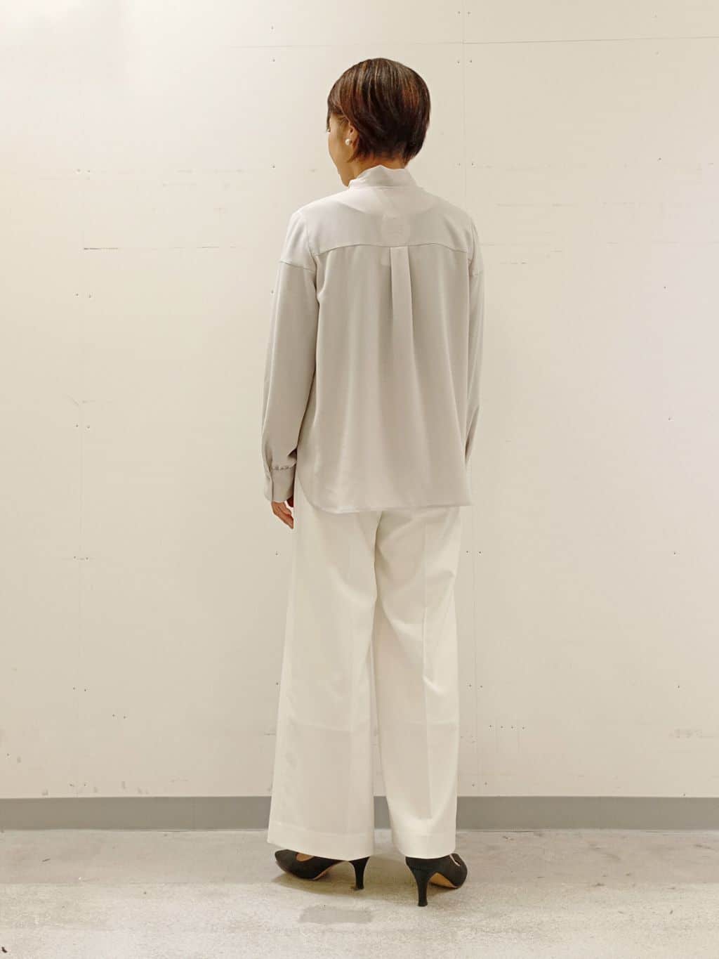 Kさんの「INDIVI｜【洗える】ジョーゼットボウタイブラウス」を使ったコーディネート