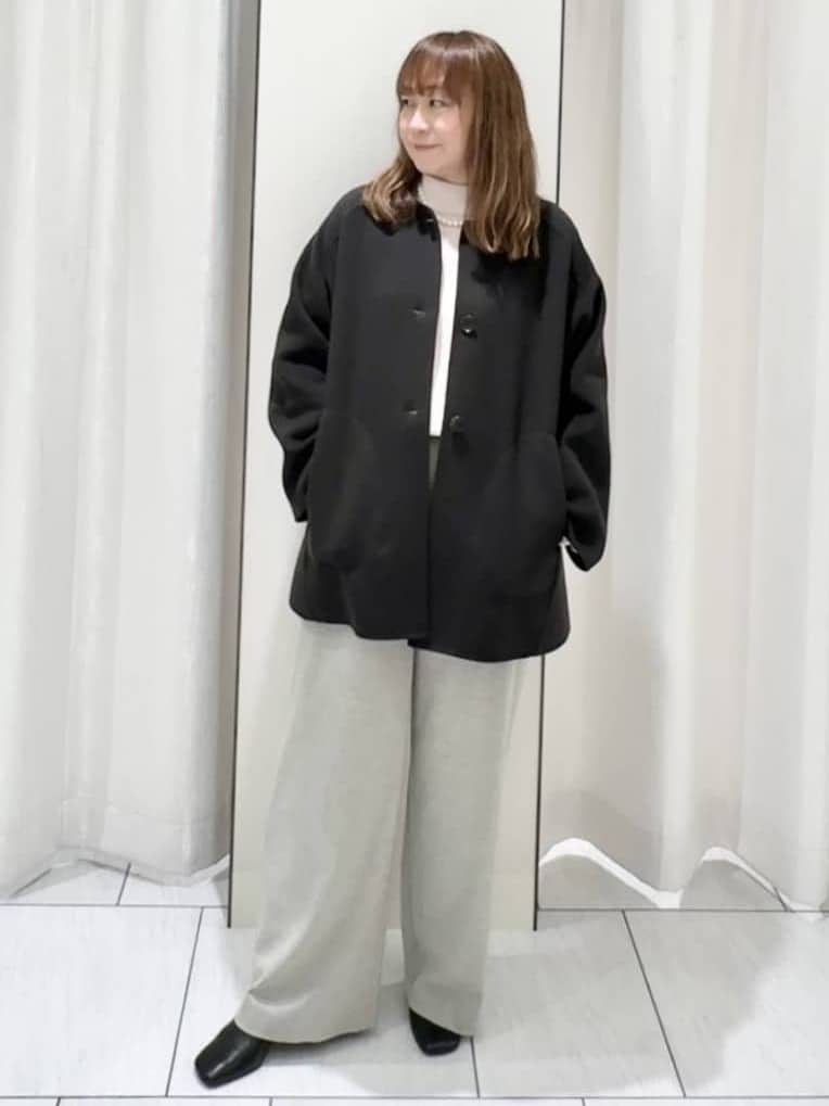 ʏᴜᴋɪᴋᴏさんの「UNTITLED｜【ミディ丈/軽やか】セミラグランリバー コート」を使ったコーディネート