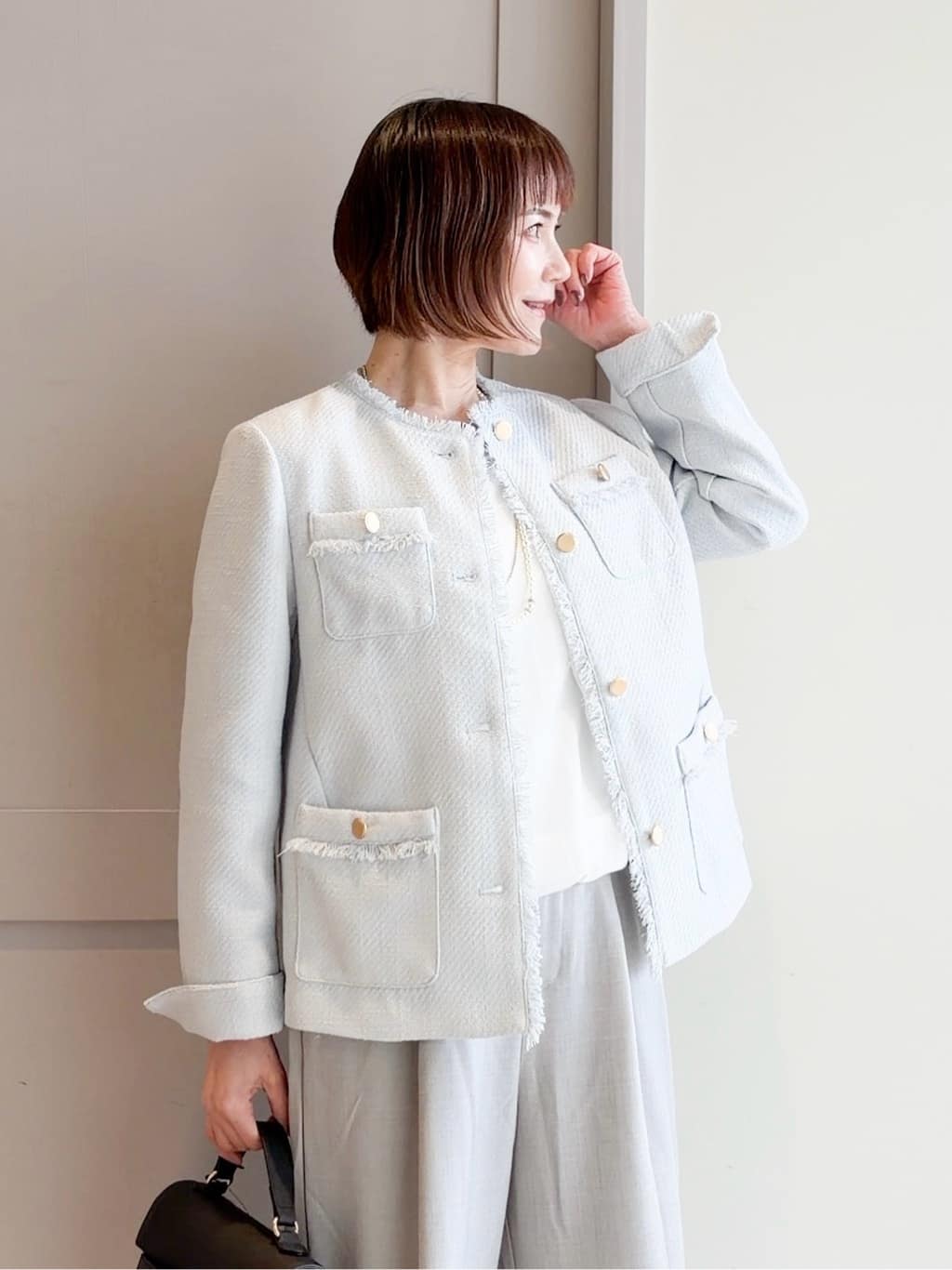yamakoさんの「grove｜【マシンウォッシュ/防シワ/S-3L】着回しできるカセット服ワイドパンツ」を使ったコーディネート