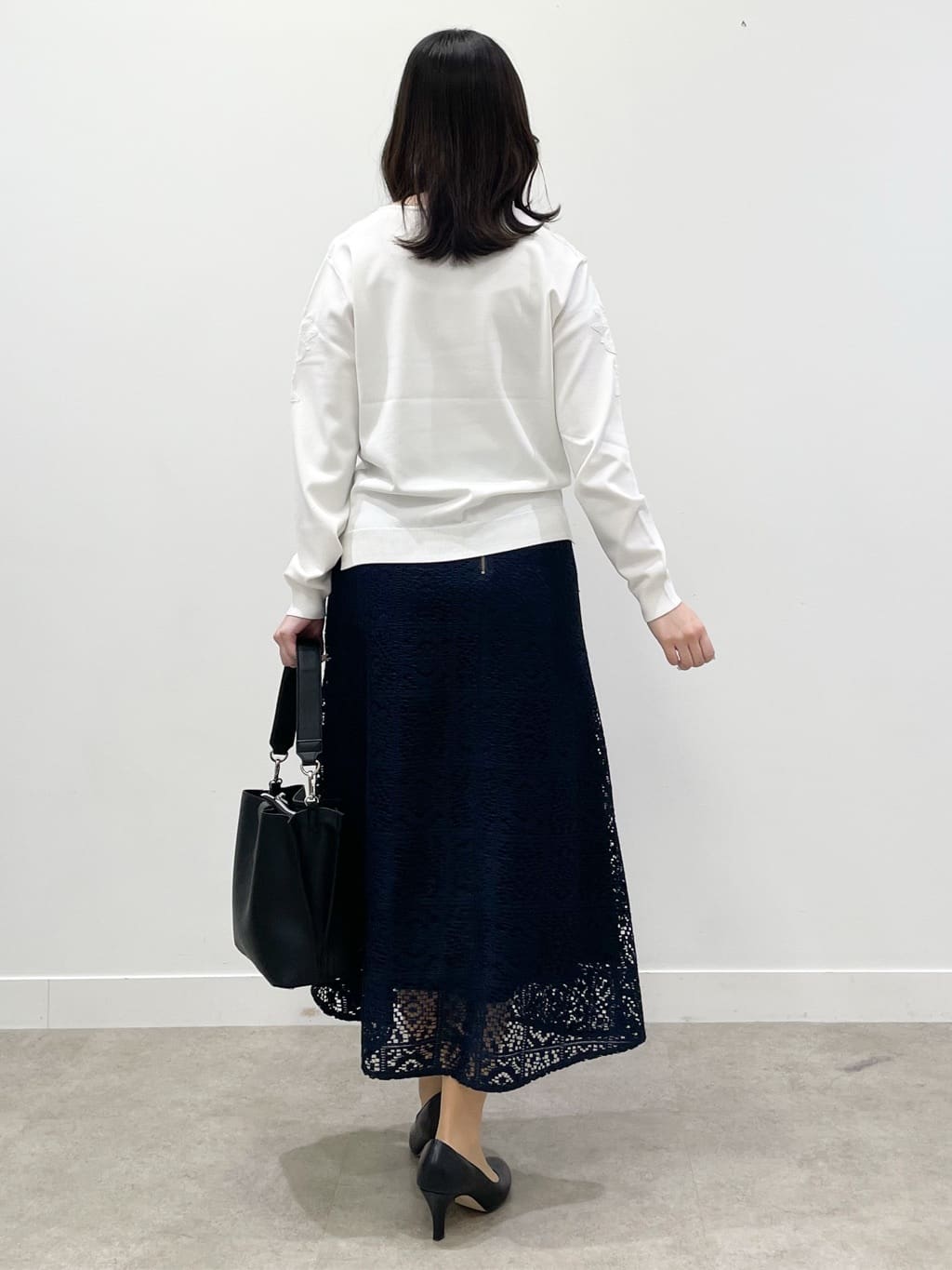 yukariさんの「Reflect｜レースデザインスリーブニットプルオーバー」を使ったコーディネート