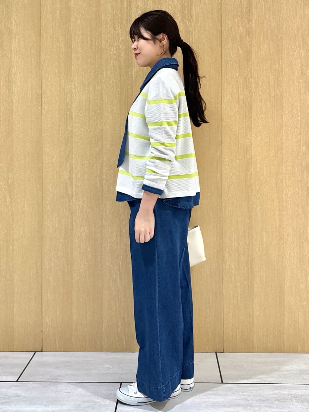 nanaさんの「UNTITLED｜◆【ゆったり/洗える】クロップドニットプルオーバー」を使ったコーディネート