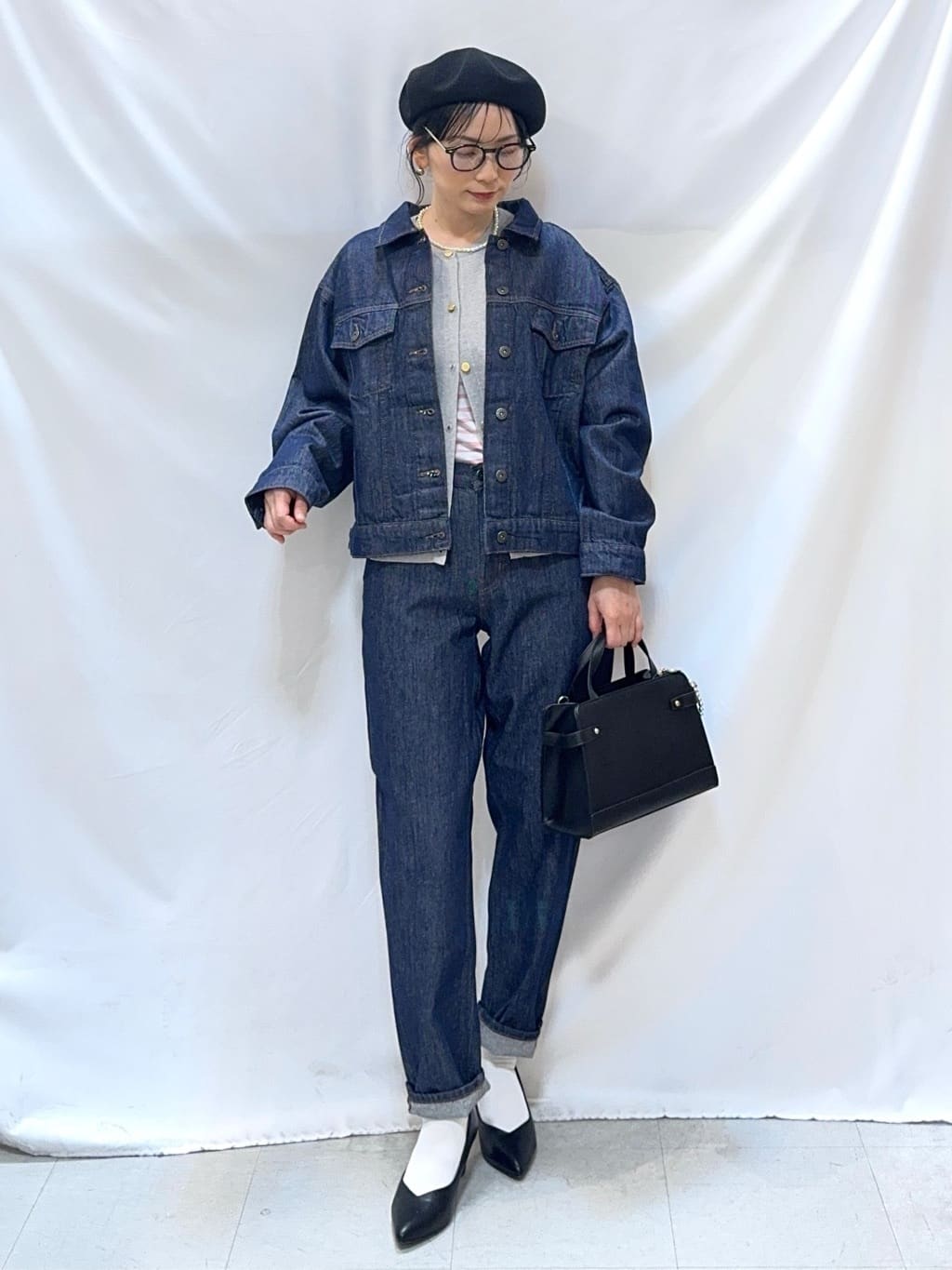 𝐇𝐢𝐫𝐨𝐦𝐢さんの「SHOO･LA･RUE｜【S-LL/洗濯機可】着こなしいろいろ 首元すっきりボートネック ボーダーロンT」を使ったコーディネート