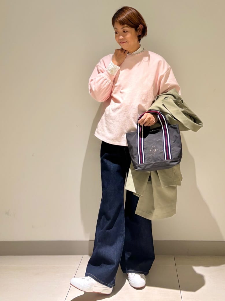 Haruさんの「Dessin｜【花粉ガード/撥水加工/洗える】ステンカラースプリングコート」を使ったコーディネート