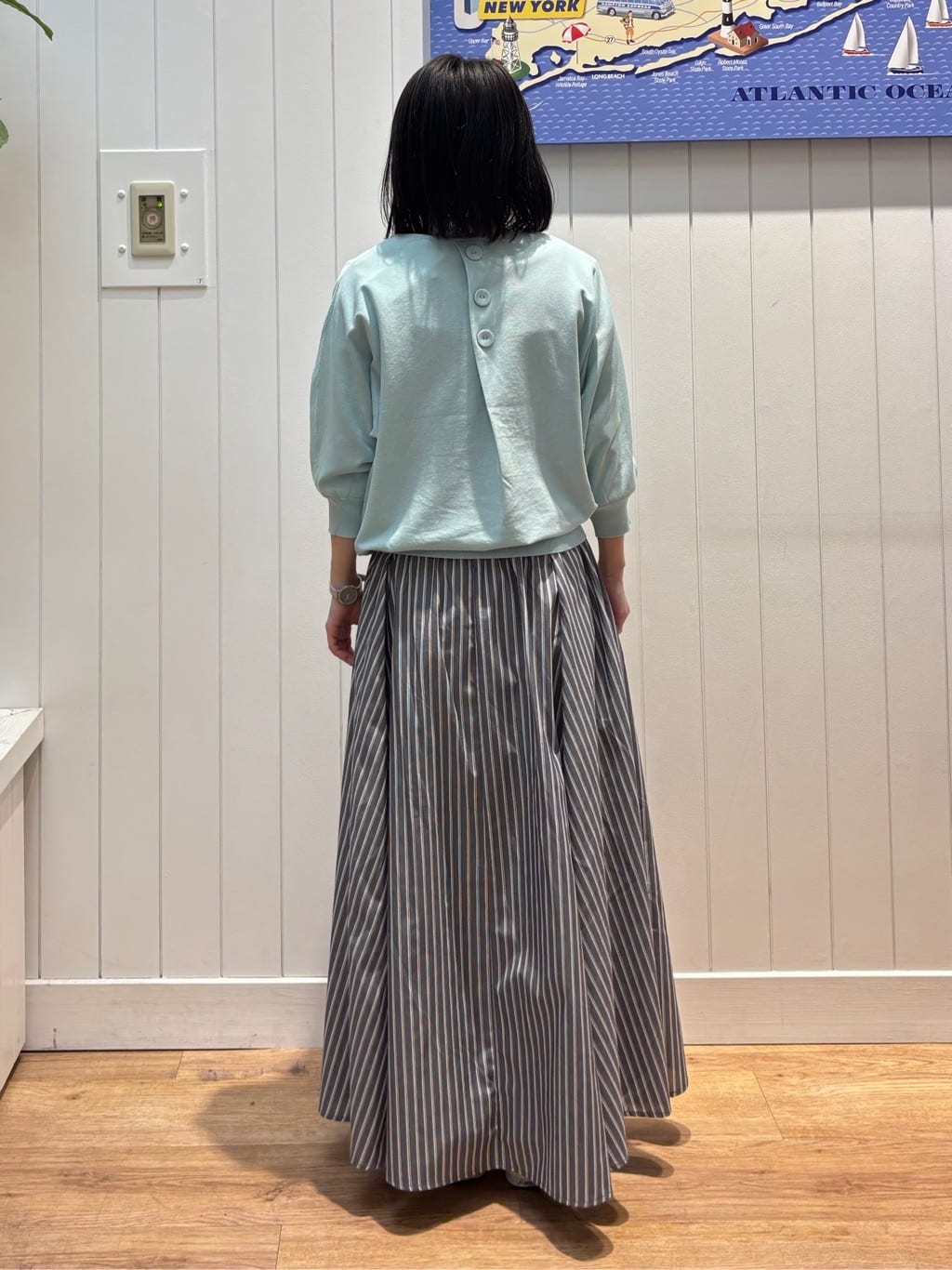 OKADAさんの「Dessin｜【洗える】後ろボタンニットプルオーバー七分袖」を使ったコーディネート