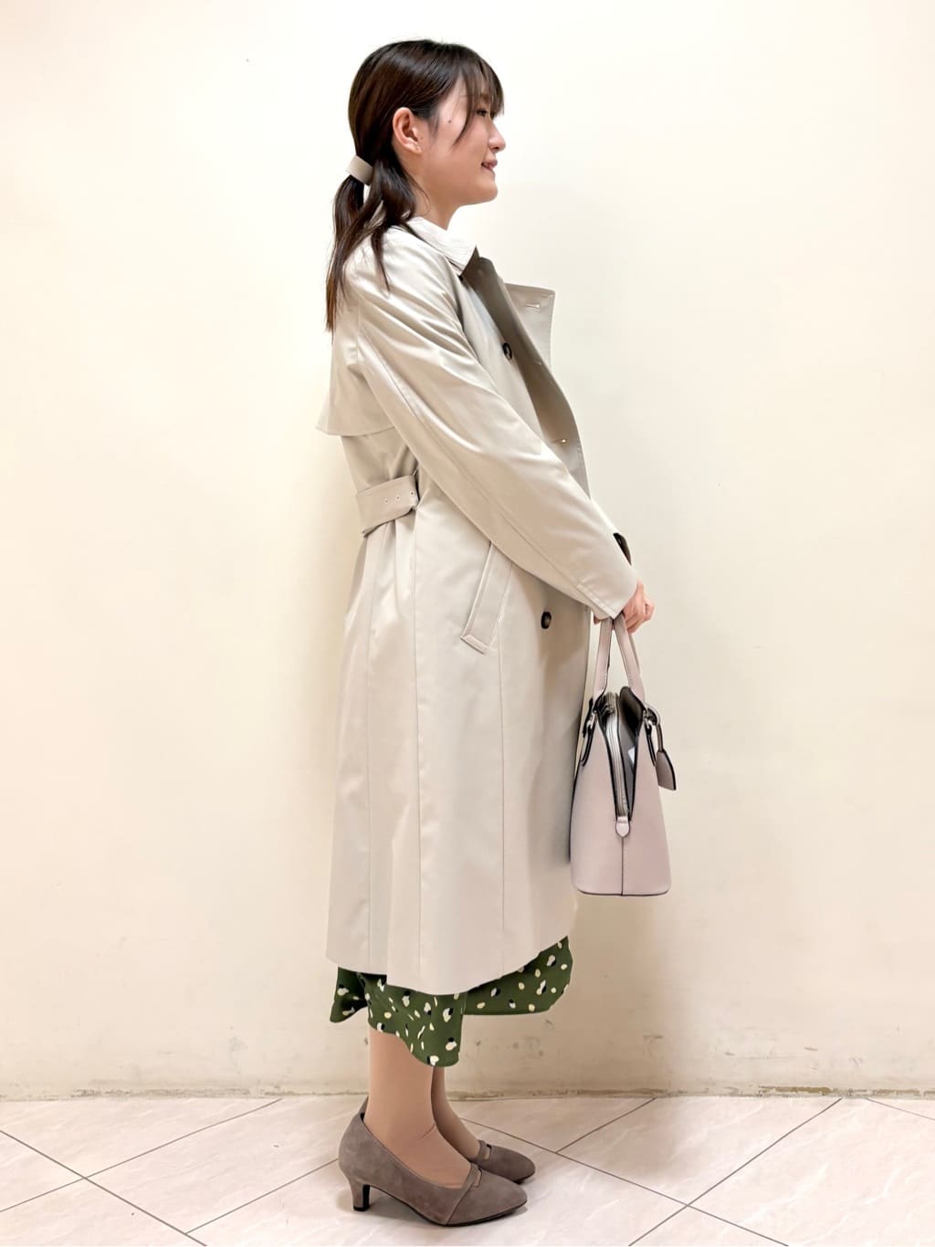 mikiさんの「Reflect｜【セレモニー／通勤／おでかけに◎】フラワープリントボウタイワンピース」を使ったコーディネート