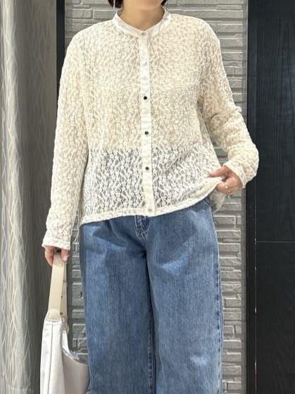ga_riさんの「THE SHOP TK｜レースシャツトップス」を使ったコーディネート