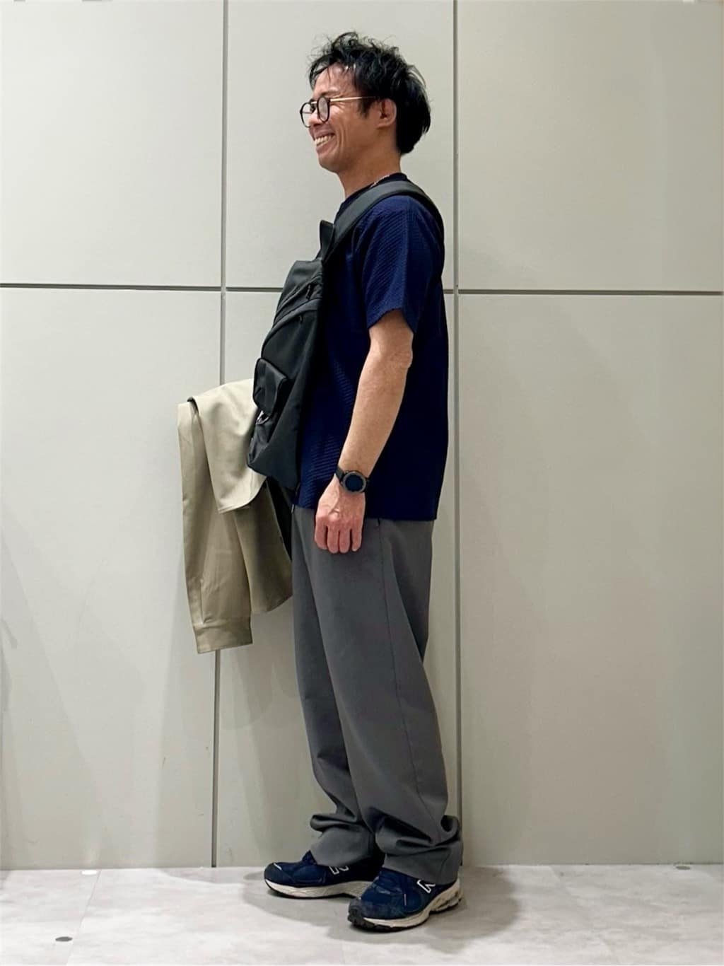 KENJI Iさんの「THE SHOP TK｜FLEX LINE  カバーオール　ストレッチ/防シワ/マシンウォッシャブル/セットアップ可」を使ったコーディネート