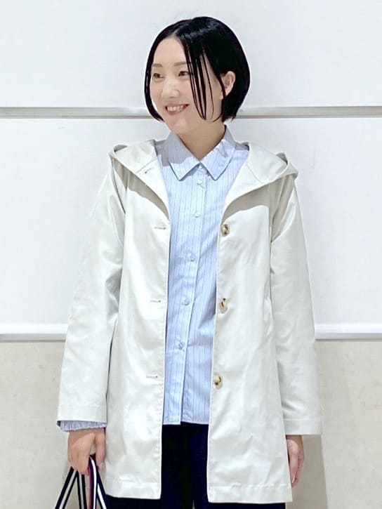 eriko さんの「Dessin｜【洗える】フードトレンチコート」を使ったコーディネート