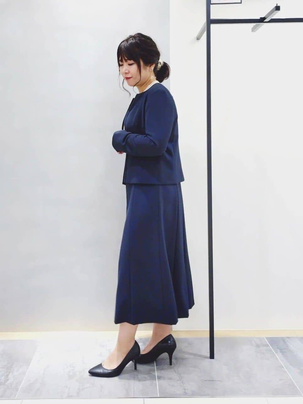 TOMOMIさんの「INDIVI｜【上品光沢／SETUP可能】切り替えデザインジャケット」を使ったコーディネート
