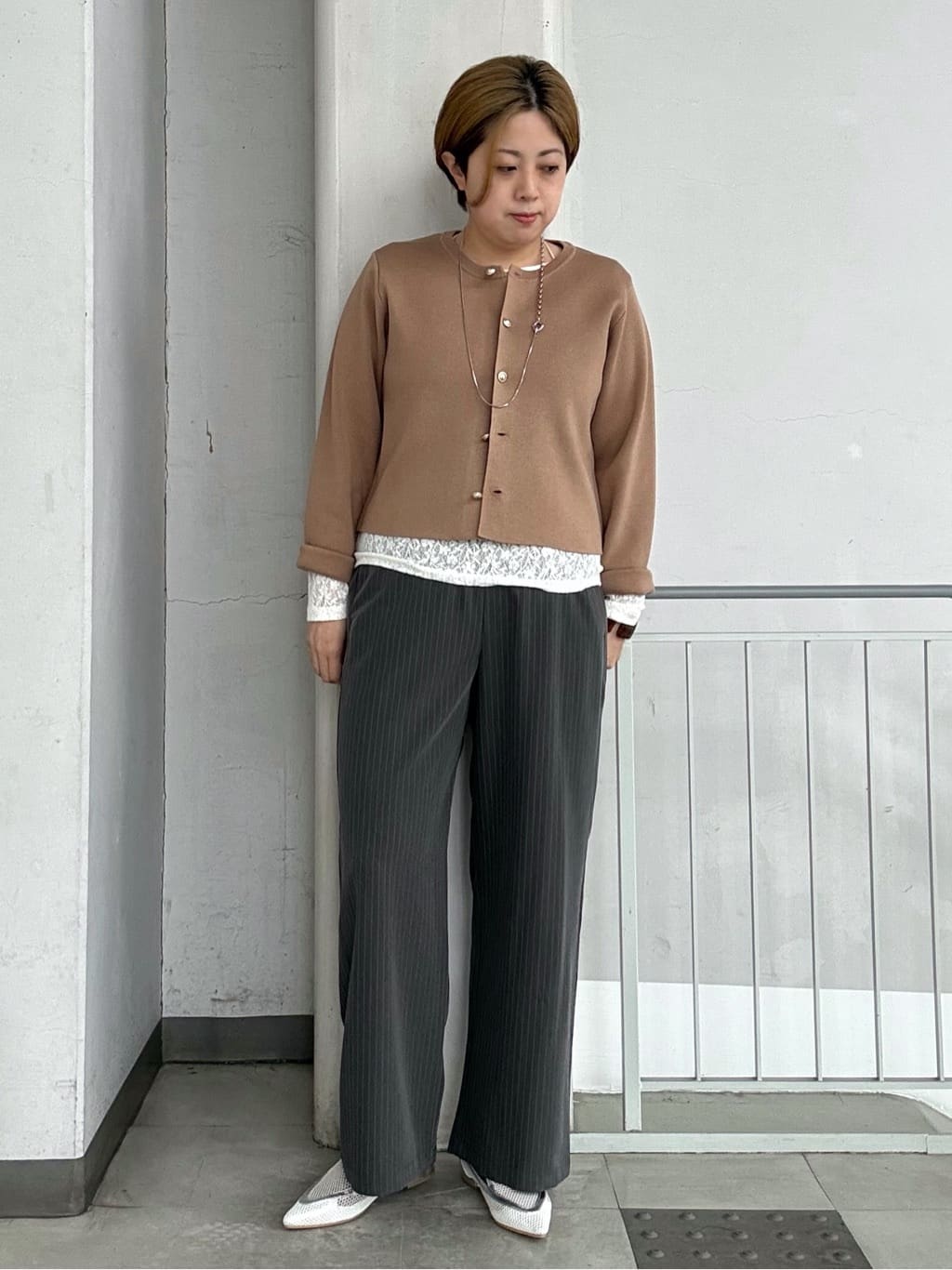 aiさんの「THE SHOP TK｜ハーフミラノカーデ」を使ったコーディネート