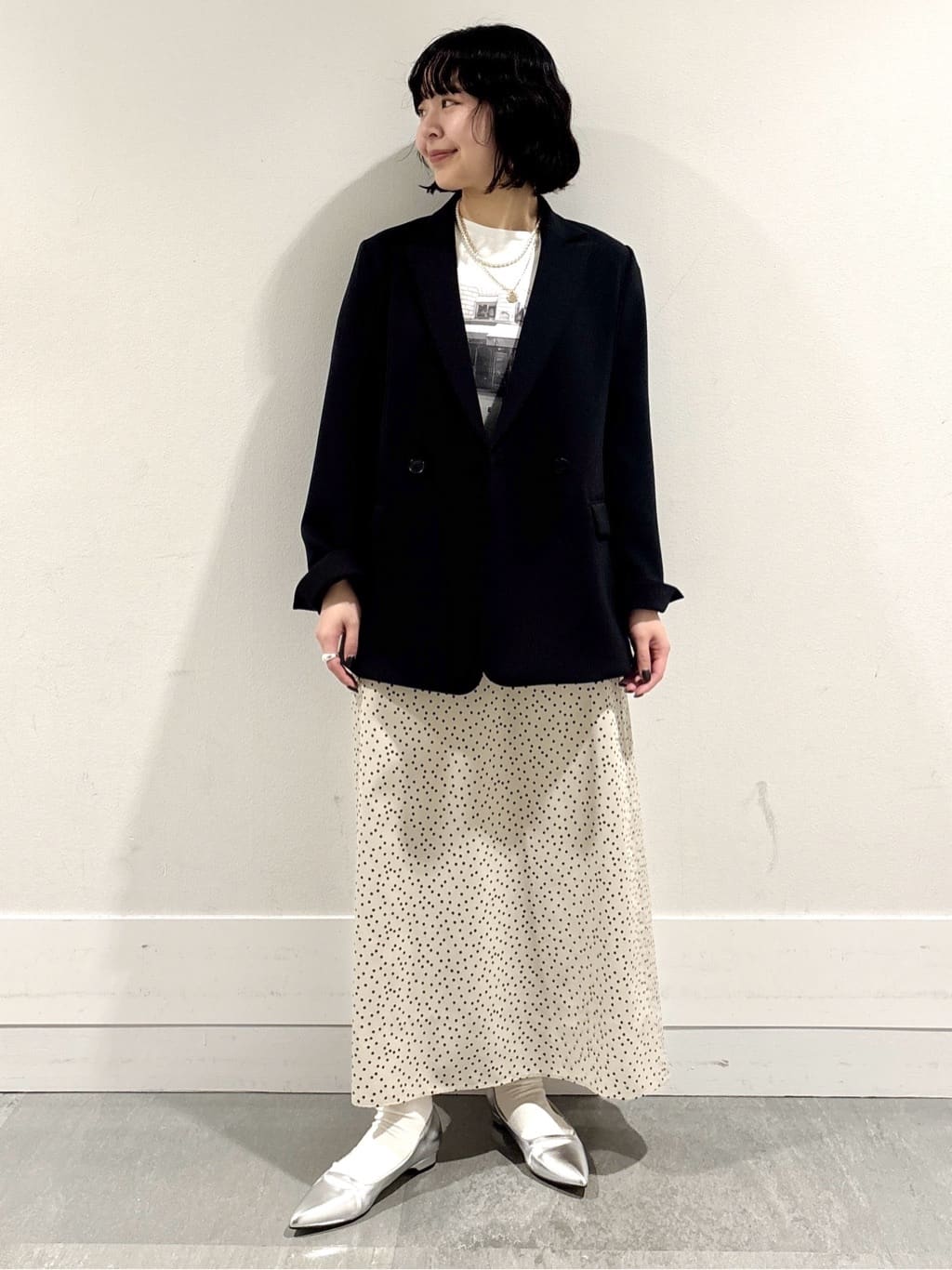 モエカさんの「UNTITLED｜◆【洗える/ストレッチ性】ダブルブレストジャケット」を使ったコーディネート