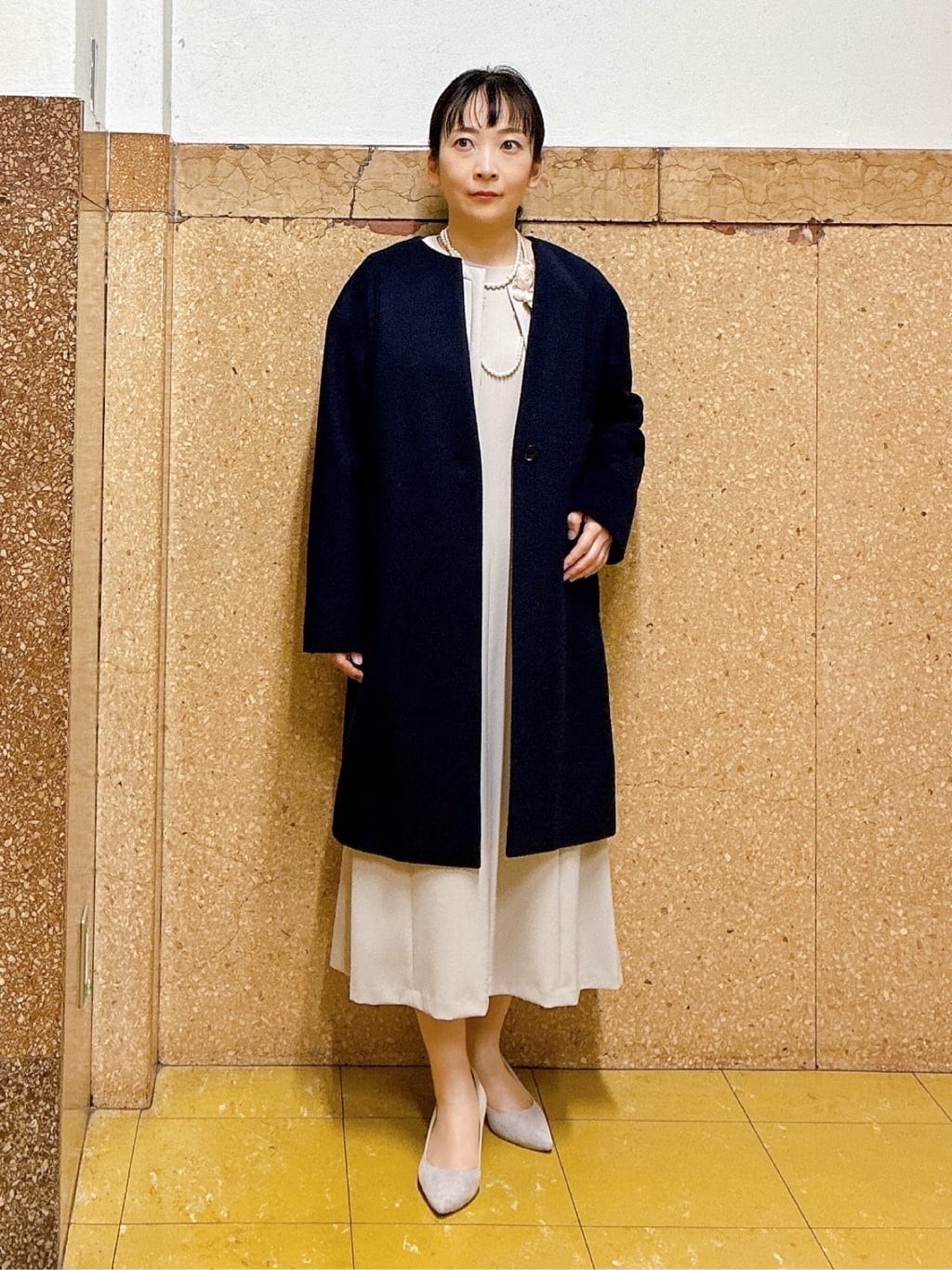 hattoriさんの「INDIVI｜【追加6/日本製】2連フェイクパールネックレス」を使ったコーディネート
