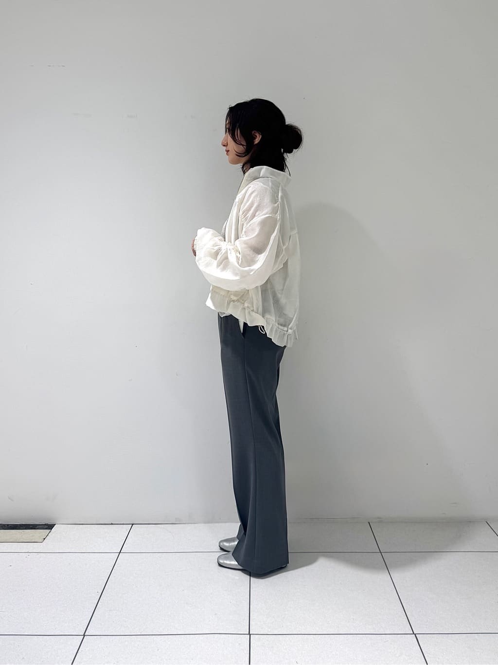 そんさんの「INDIVI｜シアーシャーリングブルゾン」を使ったコーディネート
