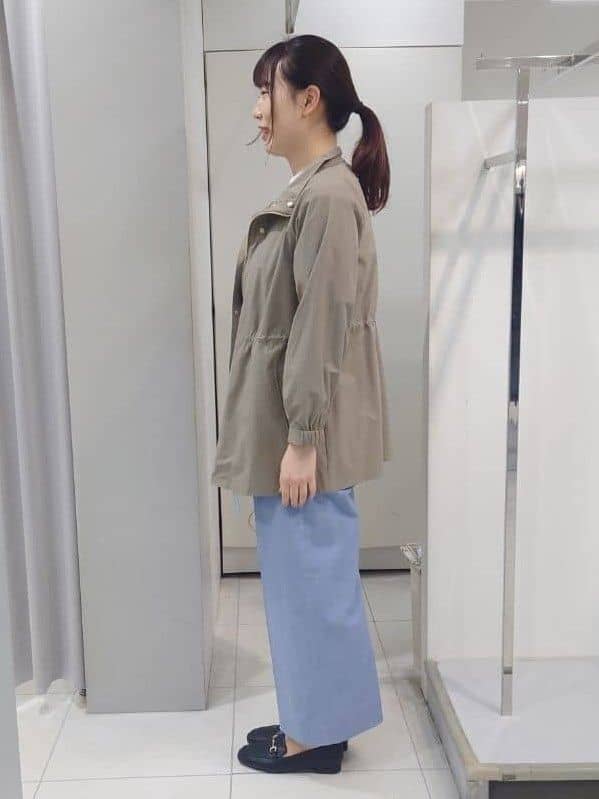AZUSAさんの「Reflect｜【撥水】ストレッチタフタミドル丈スタンドカラーコート」を使ったコーディネート