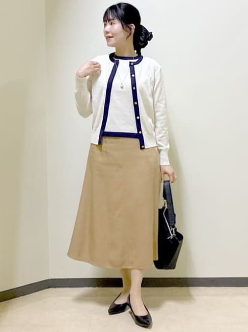  beni_gingerさんの「Reflect｜【アンサンブル可】バイカラーカーディガン」を使ったコーディネート