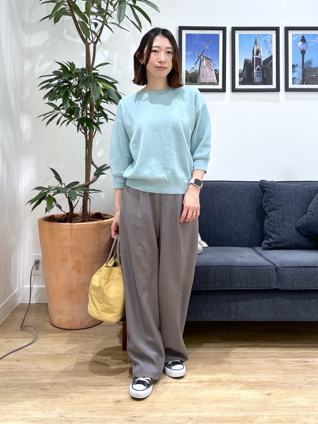 canaさんの「Dessin｜【洗える】シアーリラックスニット」を使ったコーディネート