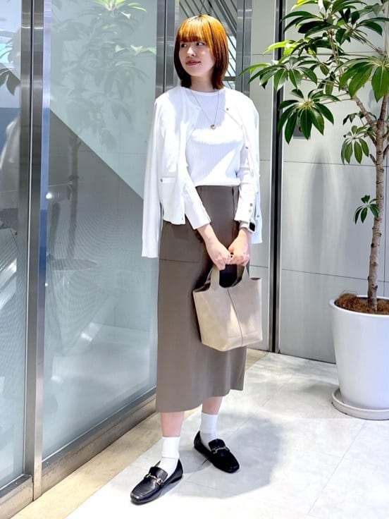 yukaさんの「UNTITLED｜◆【アンサンブル可/洗える】ワイドリブニット」を使ったコーディネート