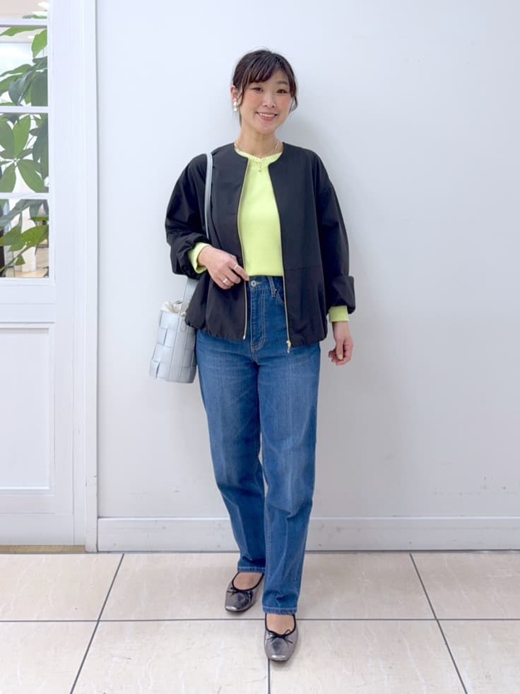 Osawaさんの「Dessin｜【洗える】コットンVネックニット」を使ったコーディネート