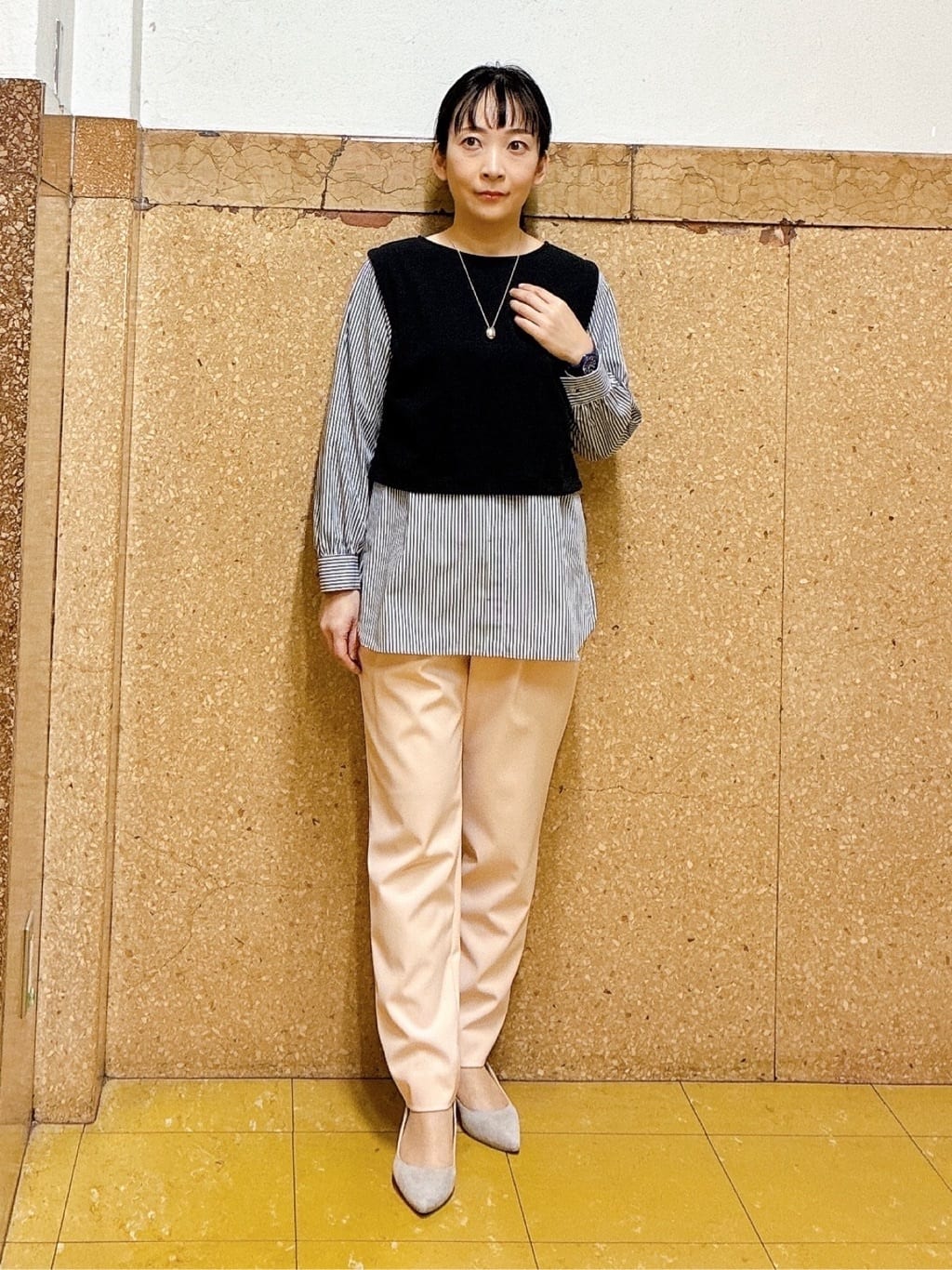hattoriさんの「INDIVI｜【洗える／UVケア】レイヤード風デザイントップス」を使ったコーディネート