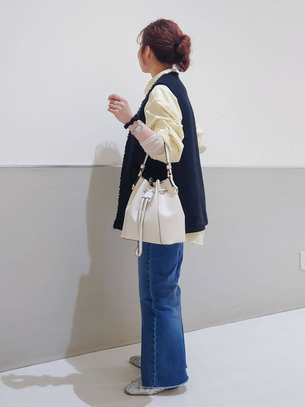 maruさんの「THE SHOP TK｜【フォーマルにもカジュアルにも】ツイードジレ」を使ったコーディネート
