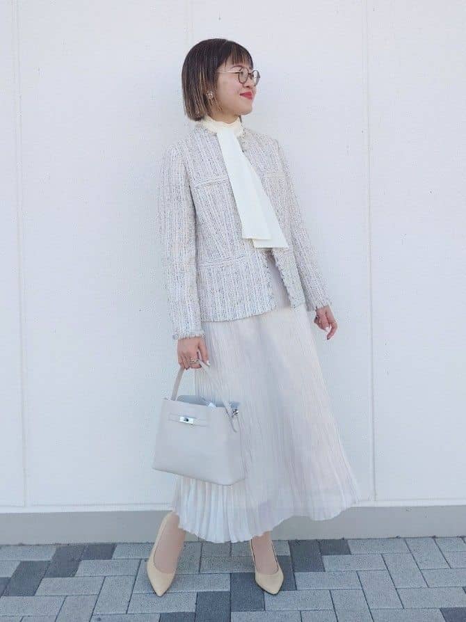 MUTSUKOさんの「UNTITLED｜【仕事着/スーツ】ファンシーツイード ジャケット」を使ったコーディネート