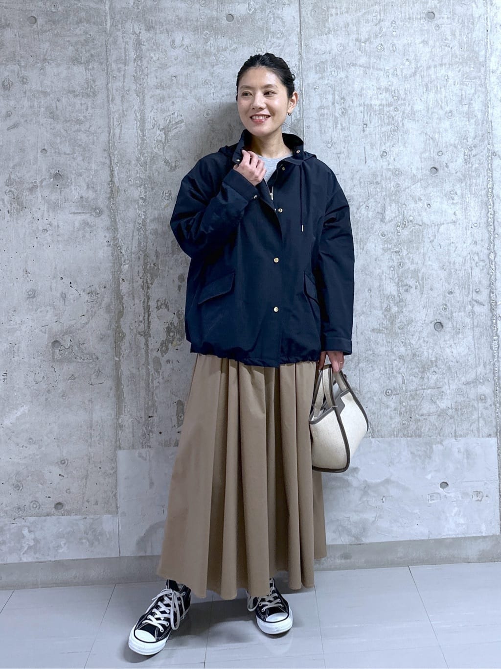 kumiさんの「Dessin｜【選べる首元デザイン/洗える】クルーネックロングTシャツ」を使ったコーディネート