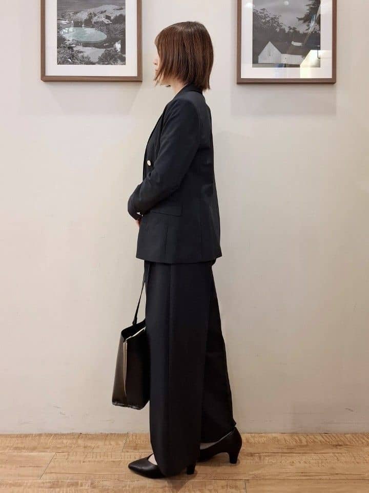 まあるさんの「SHOO･LA･RUE｜【セットアップ可/S-LL/洗濯機可】マニッシュに決まる ダブルブレストジャケット」を使ったコーディネート