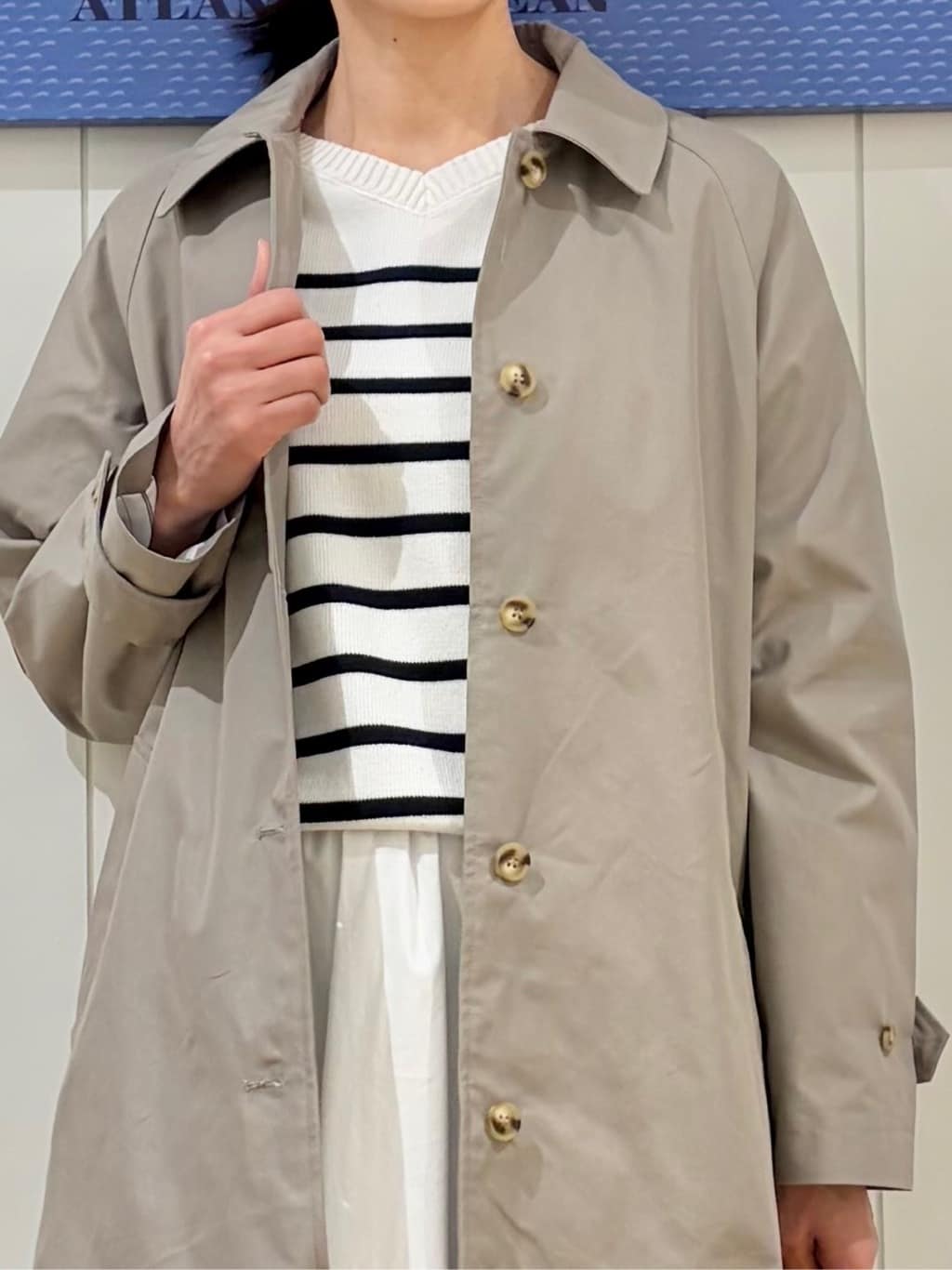 uwatokoさんの「Dessin｜シャンブレースプリングコート」を使ったコーディネート