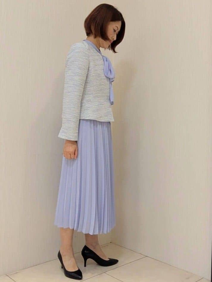 u-macoさんの「UNTITLED｜【きれいめ】ツイード ペプラムジャケット」を使ったコーディネート