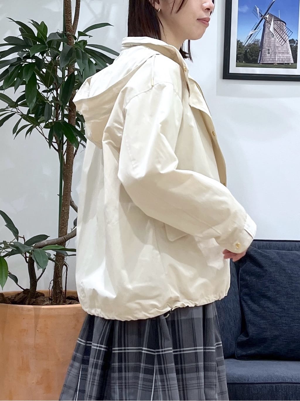canaさんの「Dessin｜【撥水/2WAY】フーディーブルゾン」を使ったコーディネート