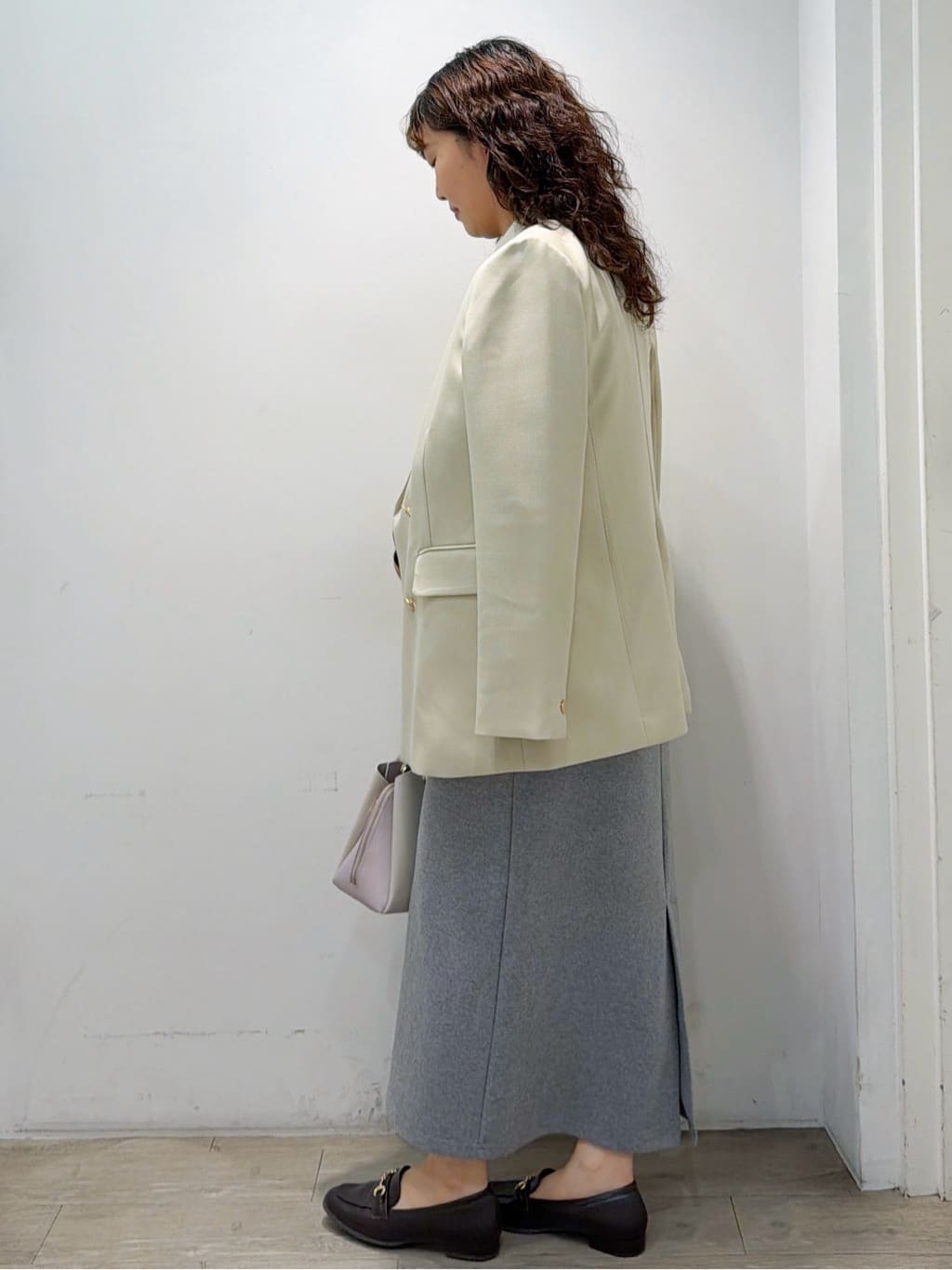 sumicaさんの「OPAQUE.CLIP｜金ボタンダブルブレストテーラードジャケット／セットアップ対応【洗える】」を使ったコーディネート