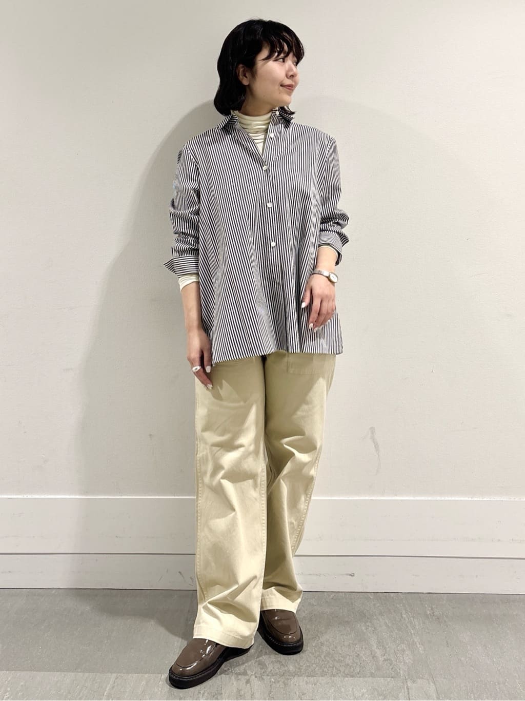 モエカさんの「UNTITLED｜【吸湿発熱/洗える】ハイネックインナー」を使ったコーディネート