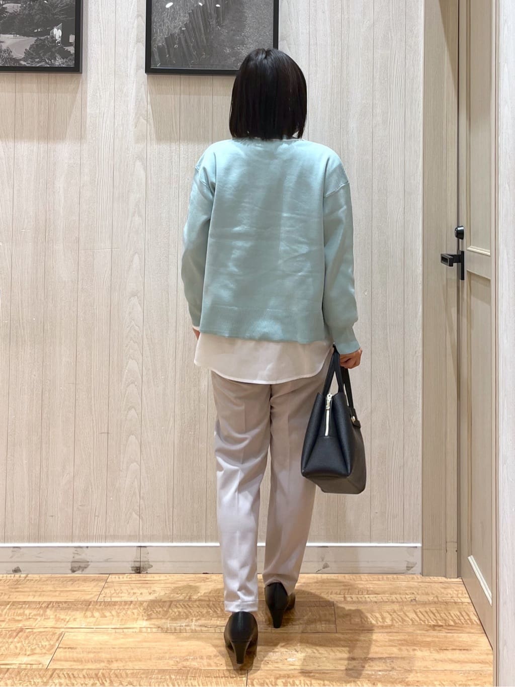shirayuuuさんの「SHOO･LA･RUE｜【洗濯機可/S-LL】軽やかなパイピングがポイント スウェットライクニット」を使ったコーディネート