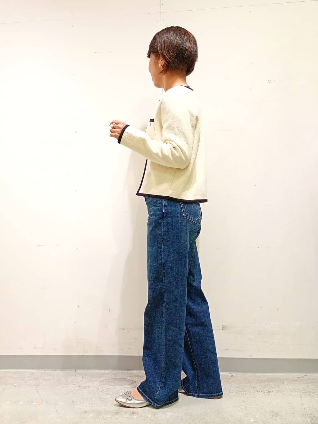 Kさんの「INDIVI｜【軽量】ブークレジャケット ニットカーディガン」を使ったコーディネート