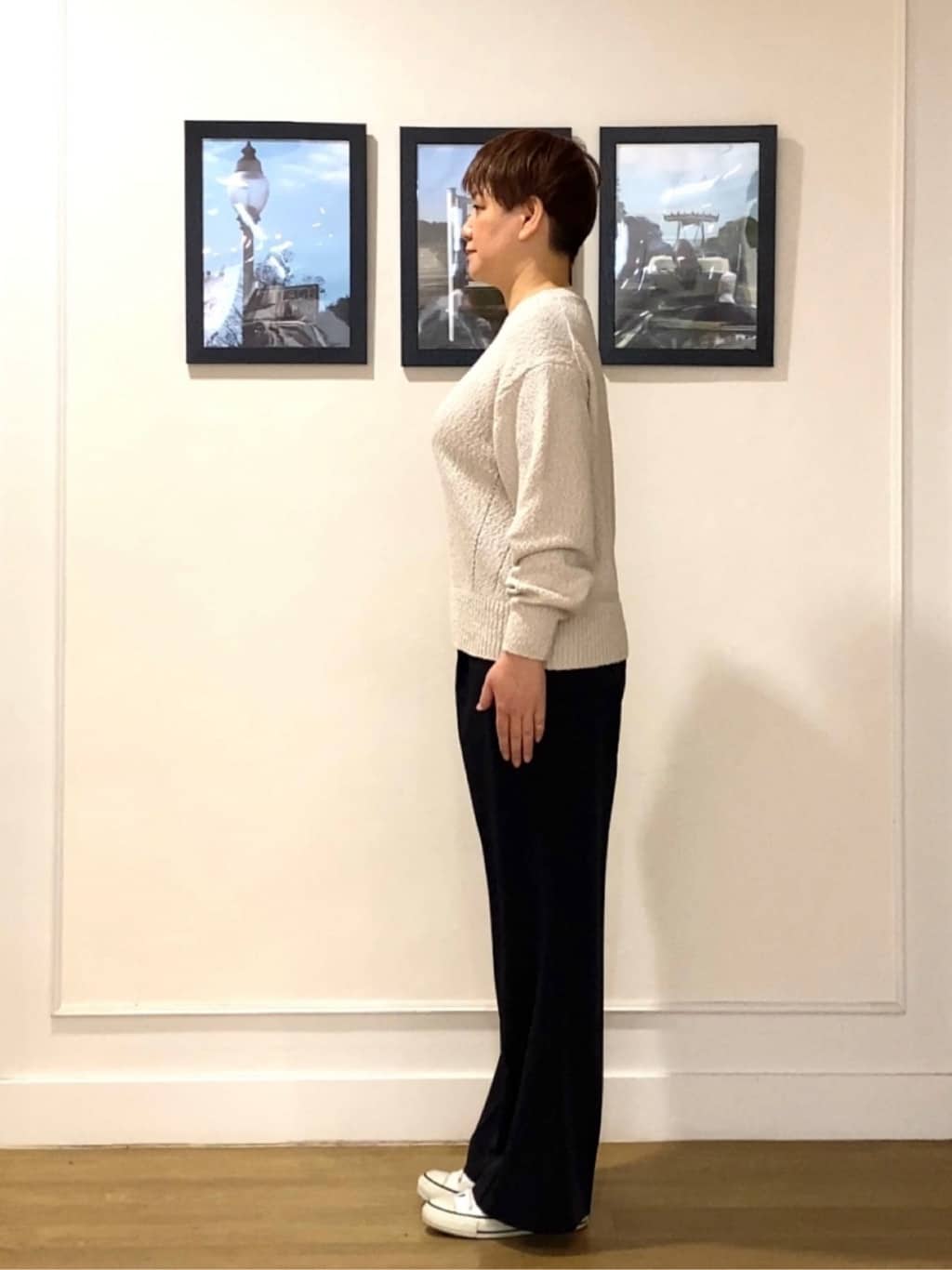 Hiroさんの「Dessin｜【洗える】ローゲージコットンニット」を使ったコーディネート