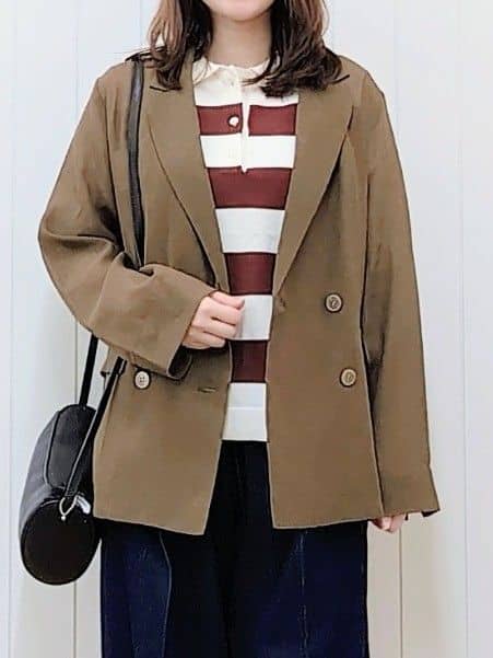 itoさんの「Dessin｜【ユニセックス/洗える】ボーダーニットポロシャツ」を使ったコーディネート