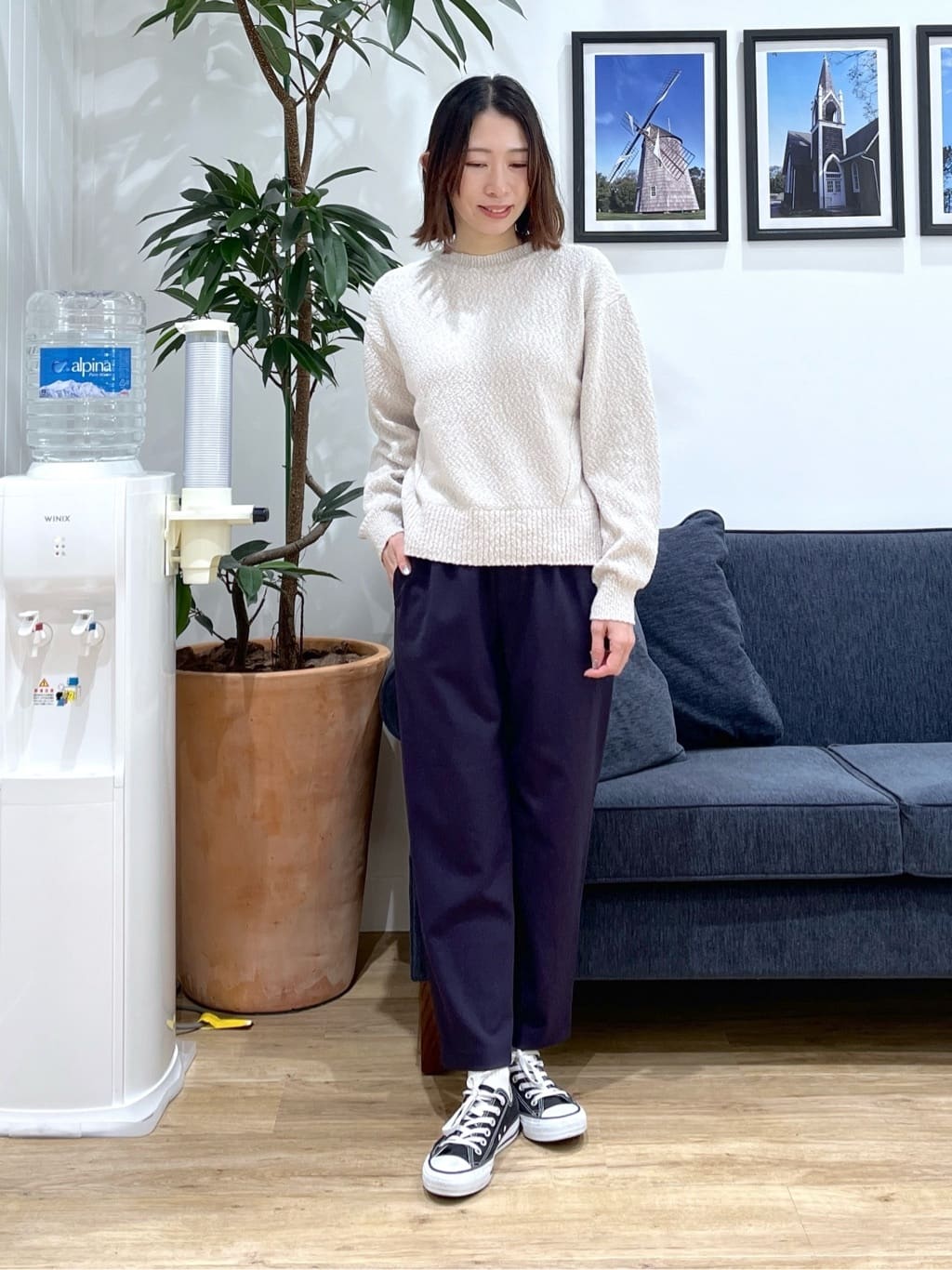 canaさんの「Dessin｜【洗える】ローゲージコットンニット」を使ったコーディネート