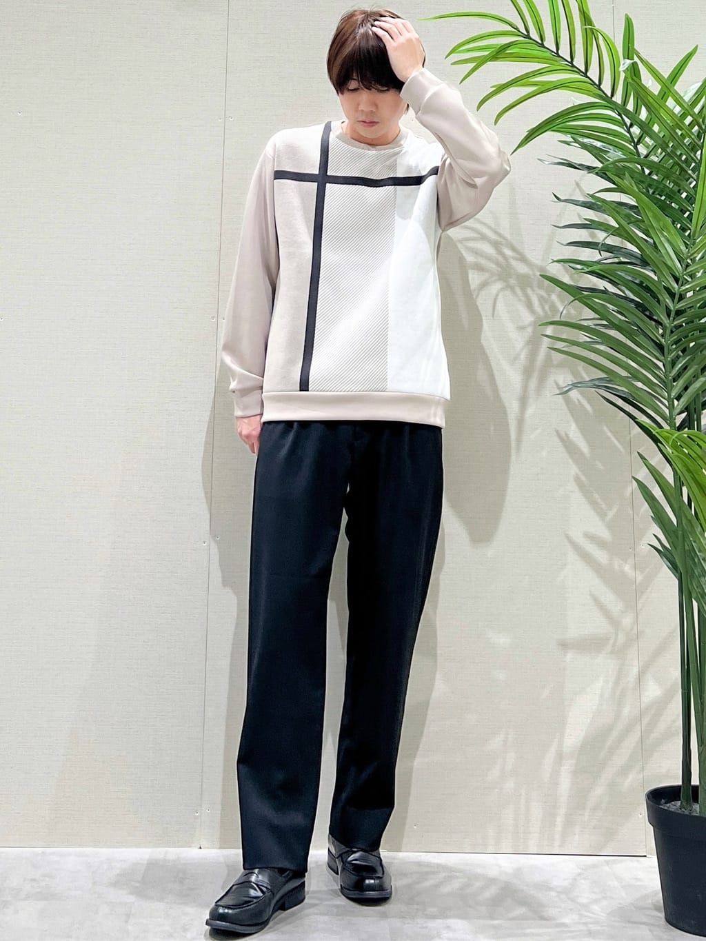 SHI-MAさんの「THE SHOP TK｜チェック柄ダンボール スウェット 洗濯機OK」を使ったコーディネート