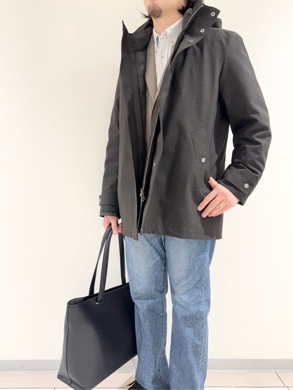 及川さんの「TAKEO KIKUCHI｜【3WAY】ドビー ダウンライナー付ブルゾン」を使ったコーディネート