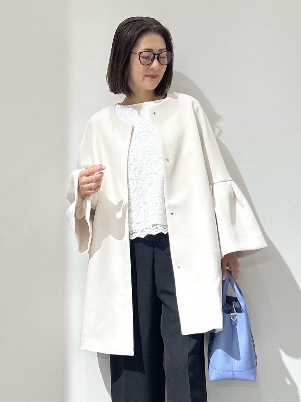 NAKAさんの「OPAQUE.CLIP｜《通勤対応》レースブラウス【洗濯機OK】」を使ったコーディネート