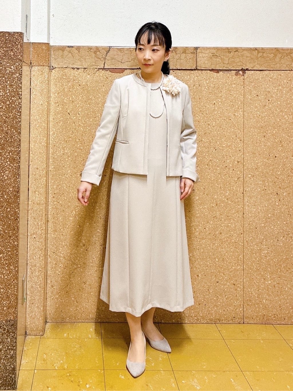hattoriさんの「INDIVI｜【上品光沢／SETUP可能】スタイルUPワンピース」を使ったコーディネート