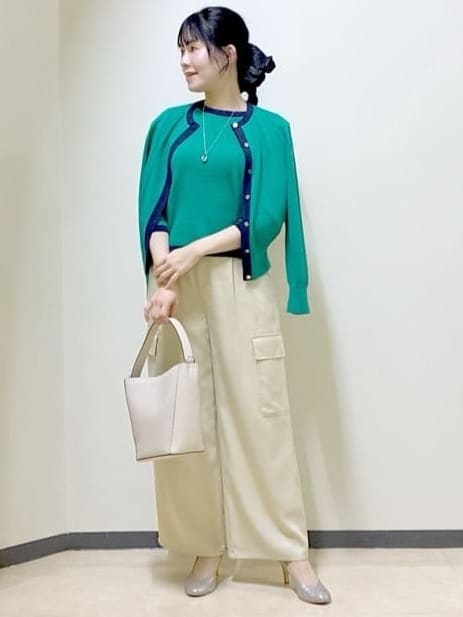  beni_gingerさんの「Reflect｜【アンサンブル可】バイカラーカーディガン」を使ったコーディネート