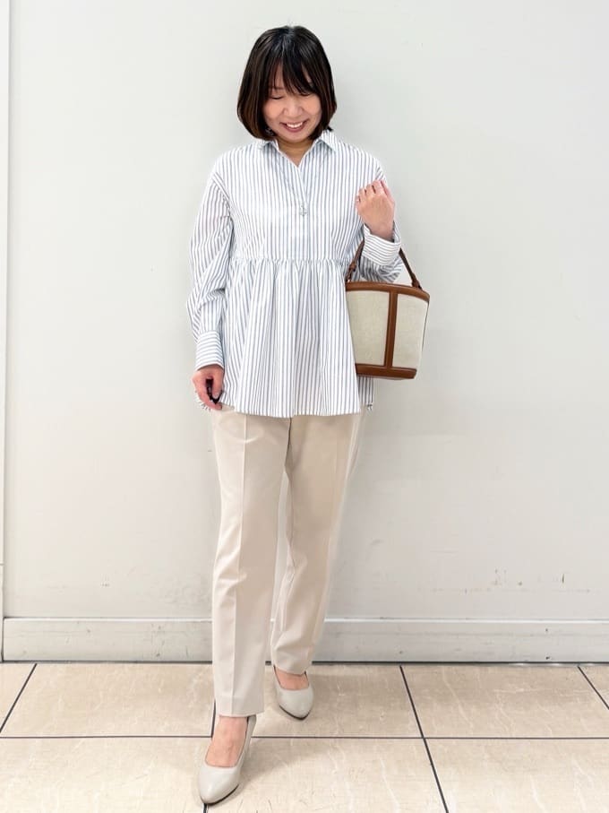 KIKIさんの「Reflect｜【レイヤードにおすすめ◎】ペプラムデザインシャツ」を使ったコーディネート