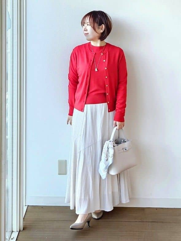 やじまさんの「UNTITLED｜【アンサンブル可/洗える】ウォームスパン カーディガン」を使ったコーディネート