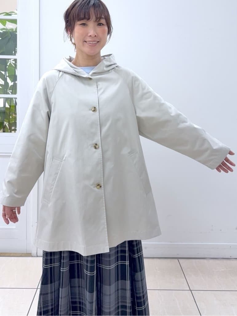 Osawaさんの「Dessin｜【洗える】フードトレンチコート」を使ったコーディネート