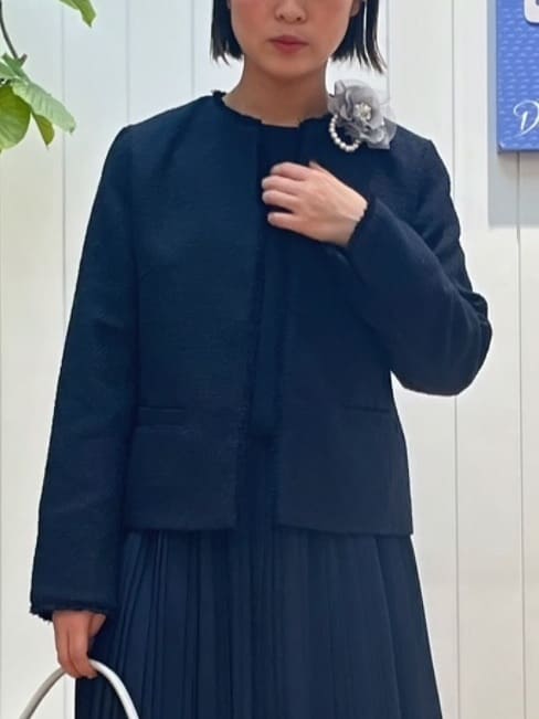 mikaさんの「Dessin｜ツイードクルーネックジャケット」を使ったコーディネート