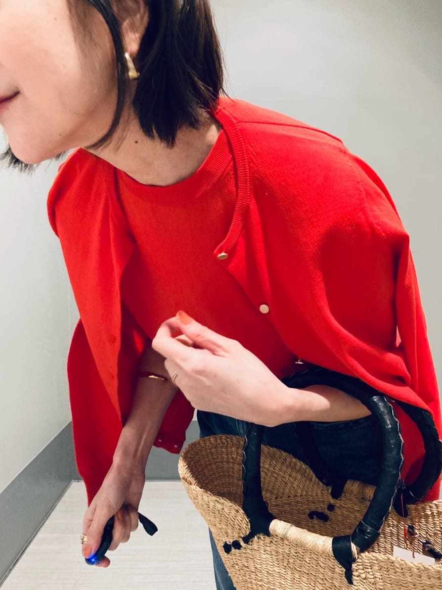 Furuさんの「DRESSTERIOR｜【ウォッシャブル】コットンシルクフレンチスリーブニット」を使ったコーディネート