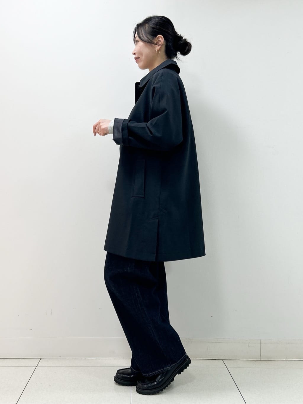 Kaiさんの「Dessin｜【花粉ガード/撥水加工/洗える】ステンカラースプリングコート」を使ったコーディネート